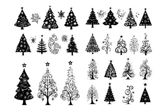 Christmas Tree Vector Silhouettes: A Versatile Design Resource for Holiday Projects