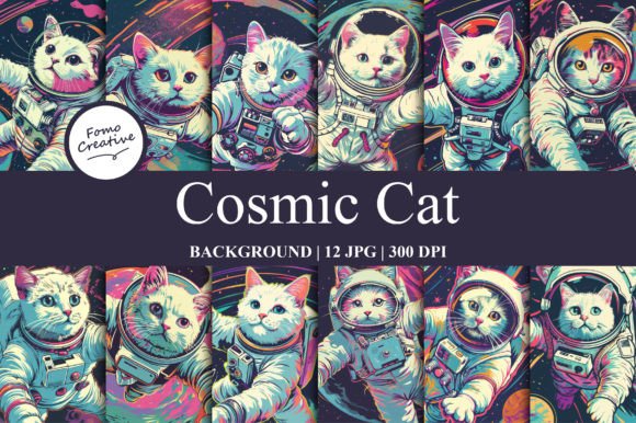 Cosmic Cat Backgrounds for Creative Projects