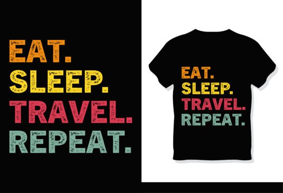 Eat Sleep Travel Repeat Vintage T-Shirt: Timeless Style for the Adventurous Soul