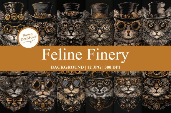 Feline Finery: Elevating Digital Design with Exquisite Paper Backgrounds