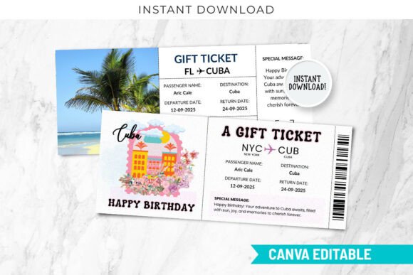 How to Use the Cuba Boarding Pass Trip Ticket Template for Creative Projects