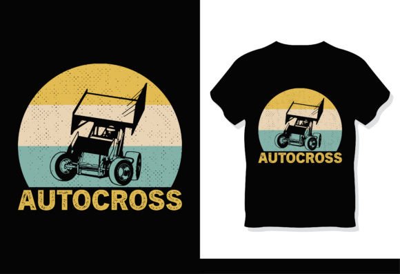 Retro 80s 90s Autocross Tshirt Design