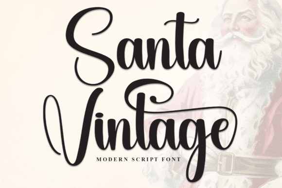 Santa Vintage: The Timeless Elegance of Handwritten Typography