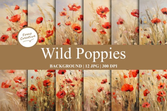 Wild Poppies Backgrounds: A Versatile Design Tool for Creative Projects